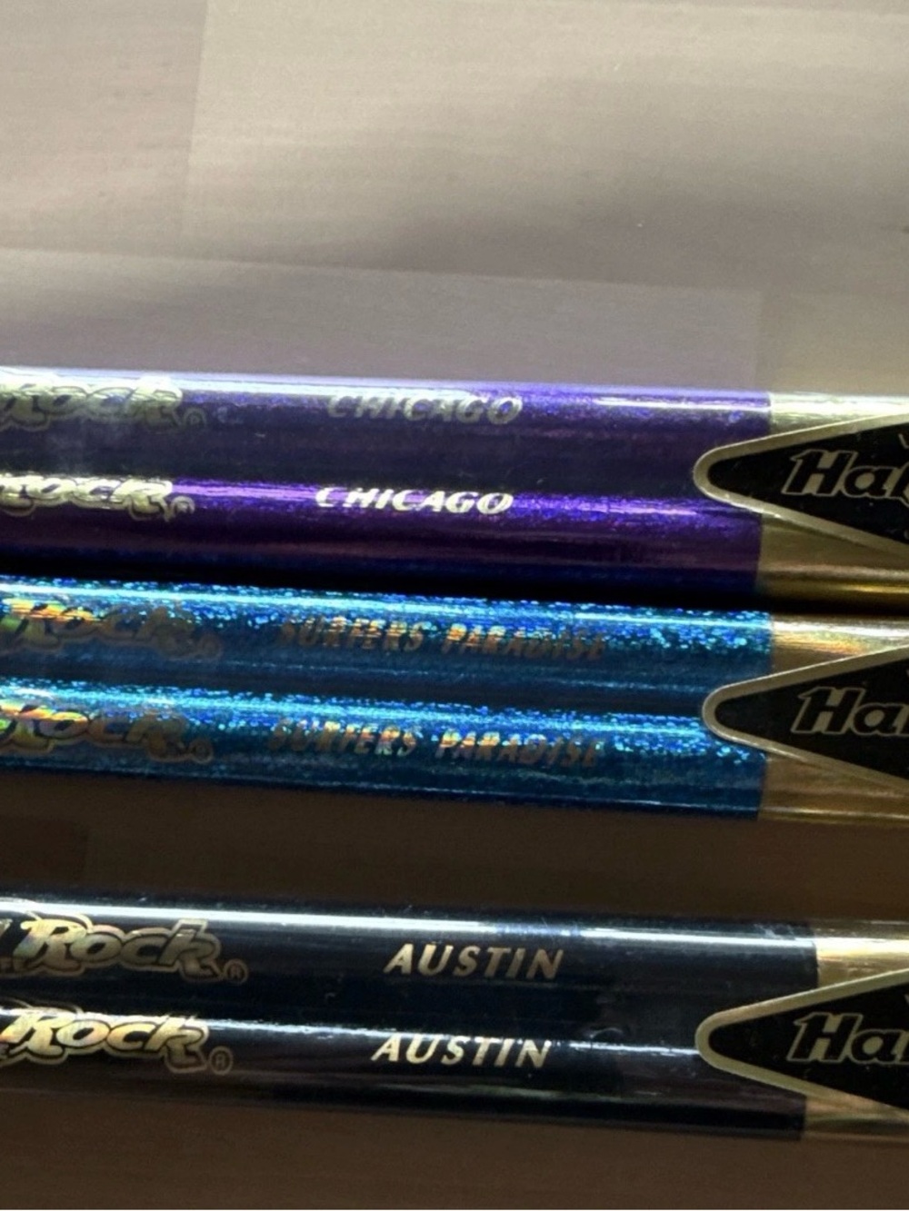 Hard Rock Cafe Drumsticks -Austin, Surfers Paradise, Chicago